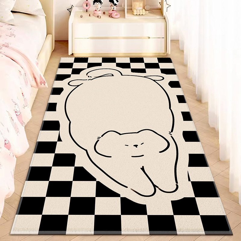พรม Faux Cashmere ลายสัตว์โลกการ์ตูน